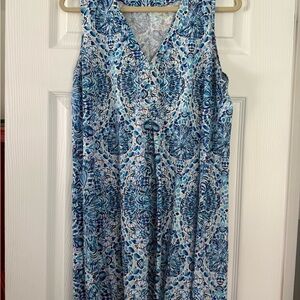 Lilly Pulitzer Blue and White Patterned Dress